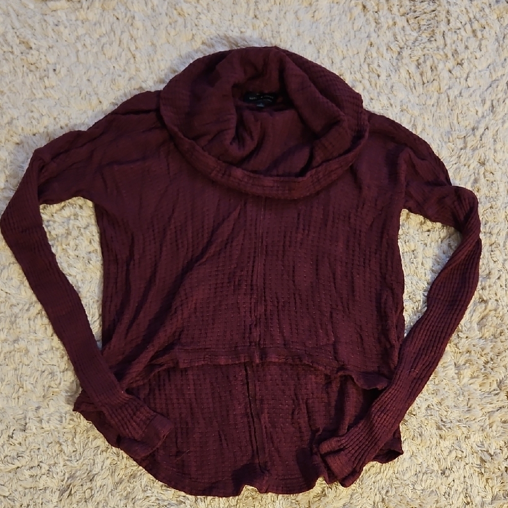 Lucky Brand Thermal Cowl Neck Top